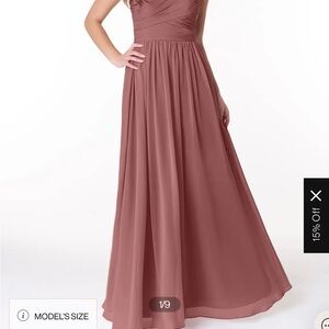 Azazie Zapheria Bridesmaid Dress Desert Rose